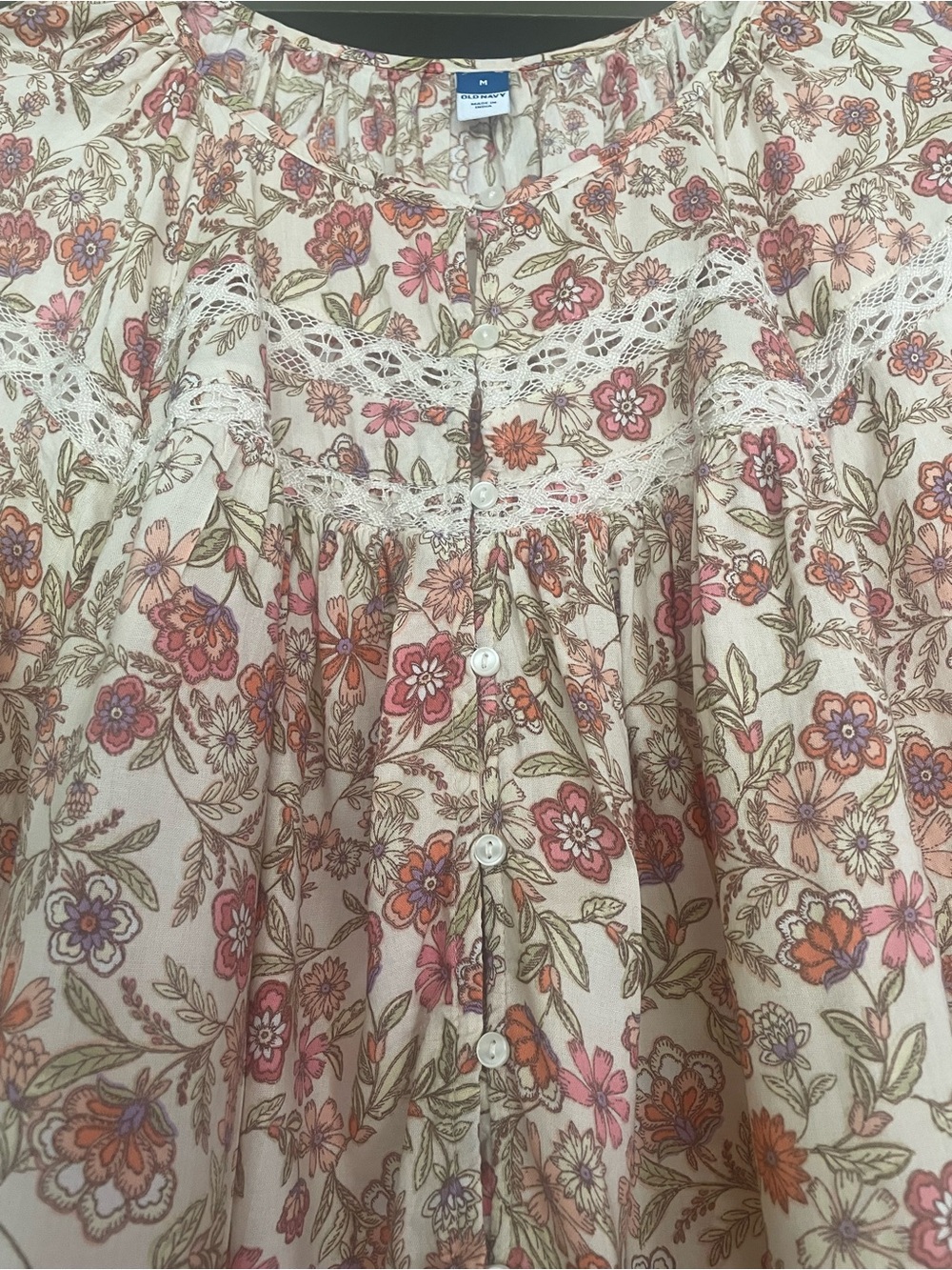Old Navy Boho Long-Sleeve Peasant Top - Picture 3 of 7